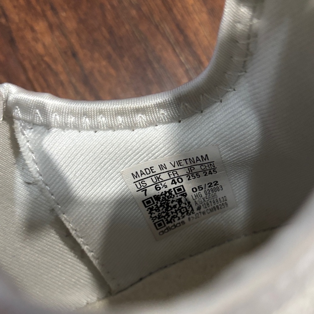 adidas White Sneakers with Neon Green Accents - Picture 8 of 12